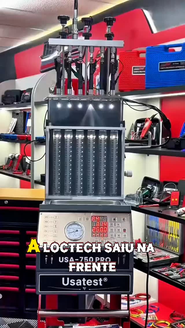 Equipamento Loctech para teste e limpeza de bicos injetores